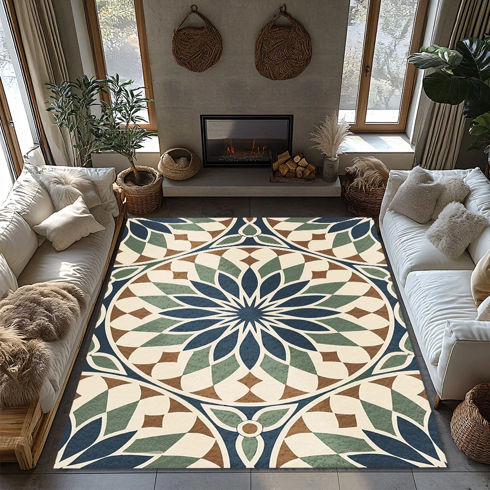 سجادة مزخرفة قابلة للغسل، سجادة أرضية غير قابلة للانزلاق، سجادة منطقة غرفة المعيشة وغرفة النوم، ديكور المنزل، سجادة بنمط تجريدي حديثة، سجادة ناعمة ومريحة #3