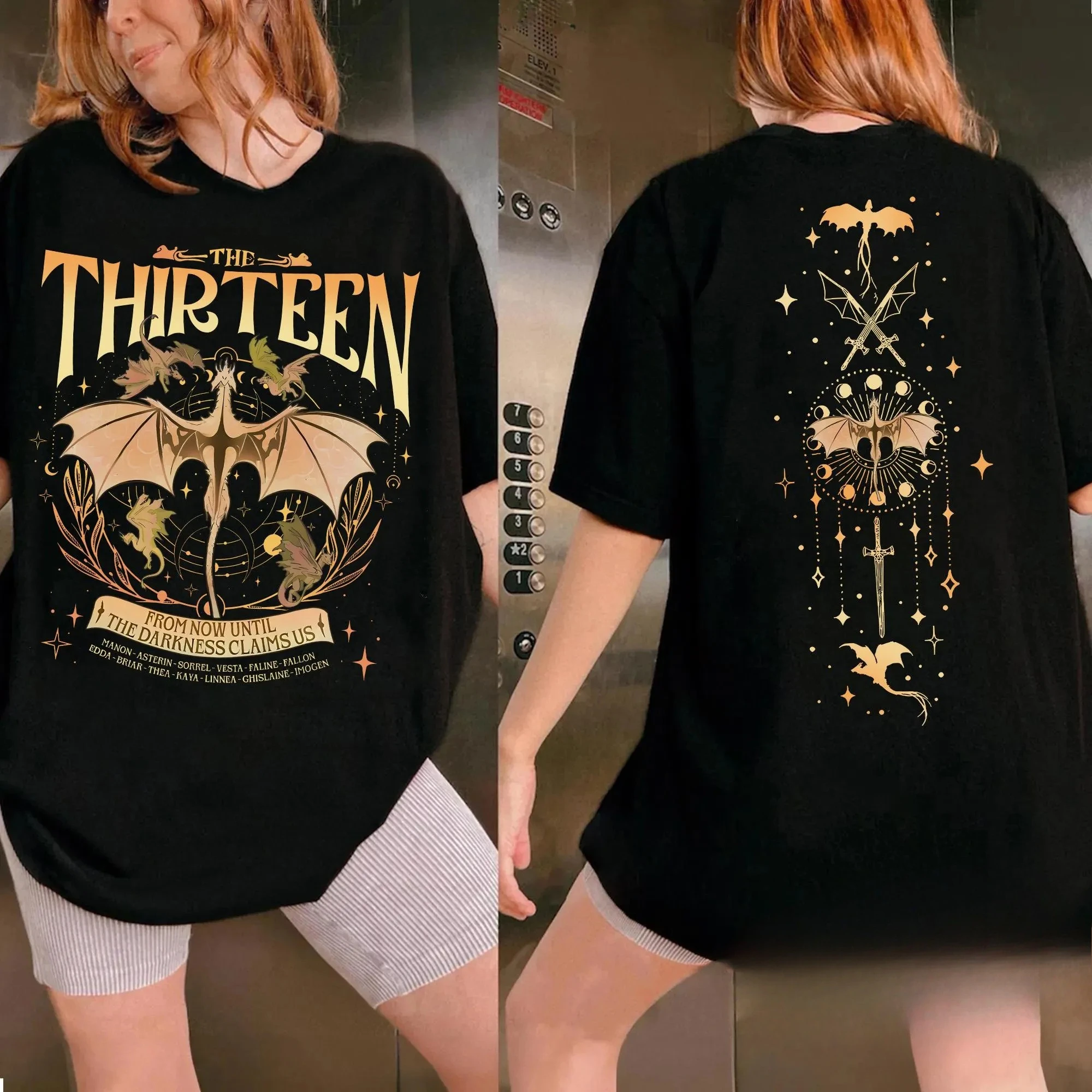 The Third Throne of Glass Printed T-shirt Spring/Summer Women's New Retro Trendy Top Neutral Short Sleeve Comfortable T-shirt