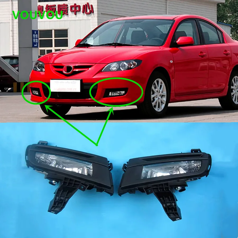 Accesorios de coche BFB8-51-690 piezas de carrocería conjunto de lámpara antiniebla para Mazda 3 2008-2010 BK