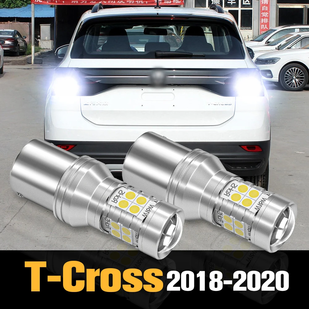 2pcs Canbus LED Reverse Light Backup Lamp Accessories For VW T-Cross 2018 2019 2020