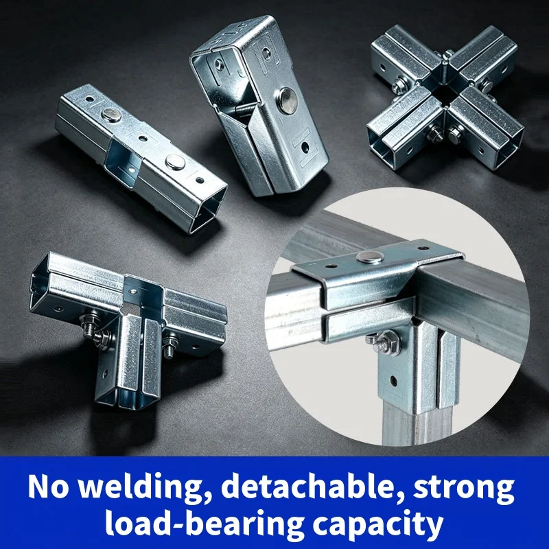 20mm round Tube Connector Stainless Steel Square Pipe Fence Fixed Buckle with Bolt And Nut for Construction And Engineering