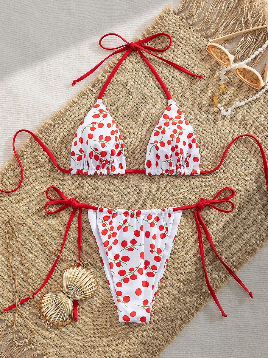 

Sexy Micro Bikini Women Swimsuit 2026 Trend Two-piece Thong Bikini Set Lace Up Beach Wear Female Swimwear for Woman Bathing Suit