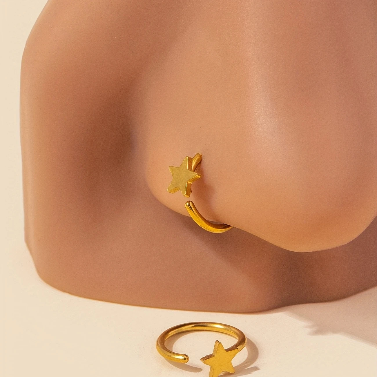 1 x acier inoxydable étoile anneau de nez en forme de fer à cheval en forme de c clou de nez pour corps piercing tatouage et piercing pour les femmes et les hommes