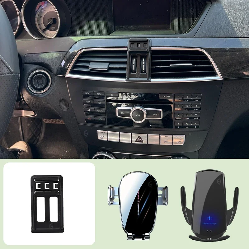 

Car Mobile Phone Holder For Mercedes Benz C Class W204 2011-2013 Car Special Bracket Base Support Wireless Charging Bracket