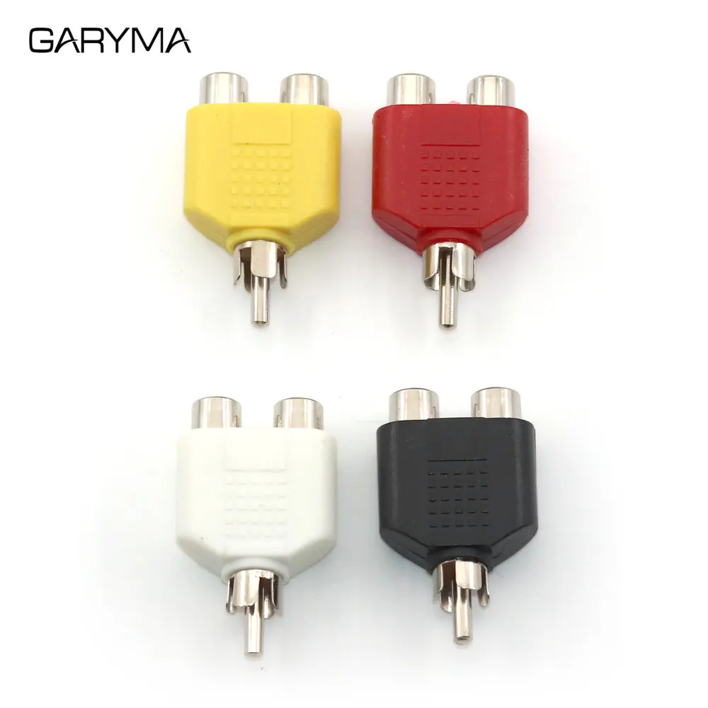 1 ذكر إلى 2 أنثى RCA Y الخائن AV الصوت والفيديو التوصيل محول AV جاك RCA التوصيل إلى محول مزدوج