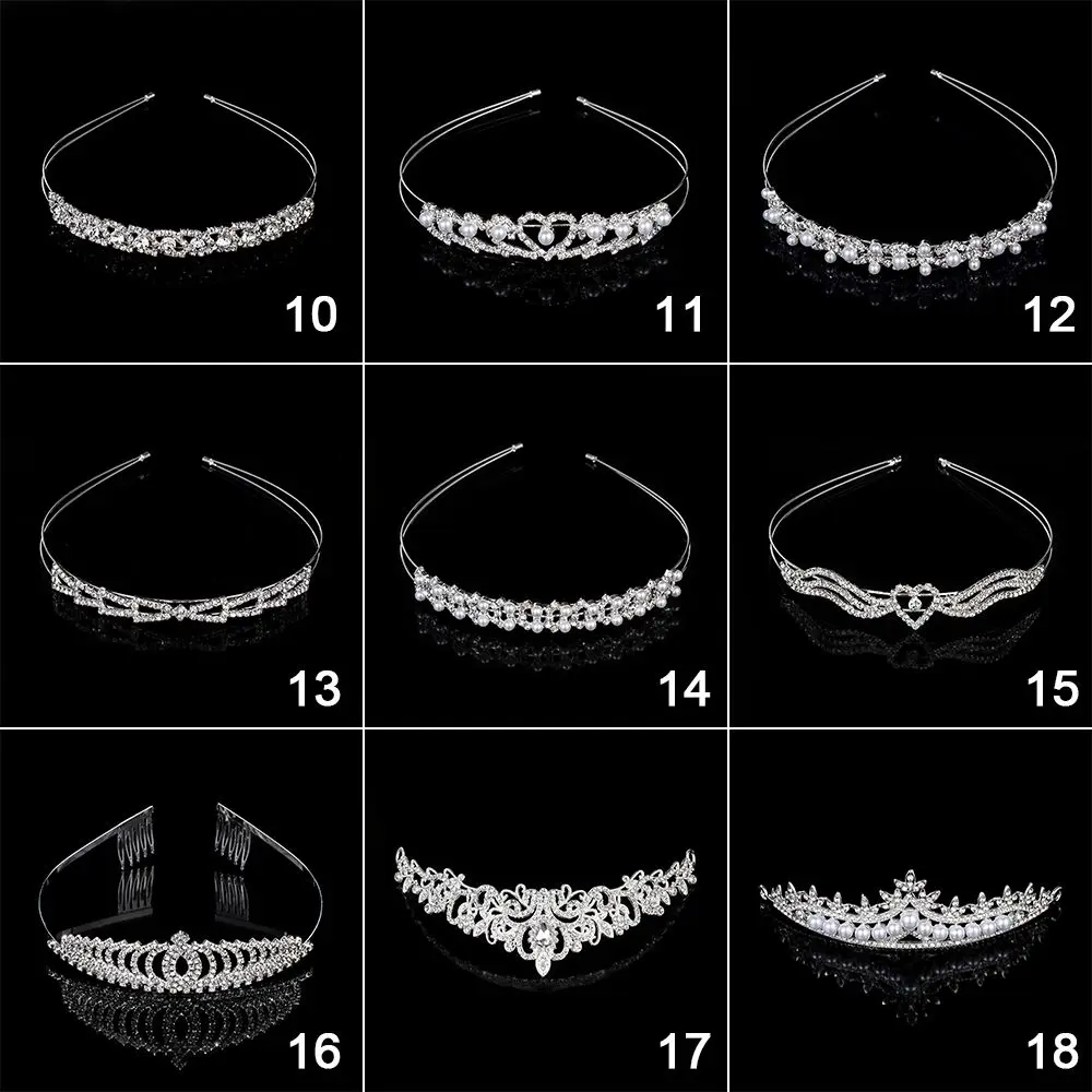 Женский головной убор со стразами и кристаллами, повязки на голову с короной, тиара принцессы, модные аксессуары для волос, головные уборы