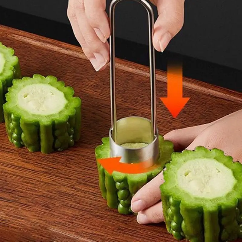 Stainless Steel Corers Portable Core Remover Fruit and Vegetable Core Extractor Kitchen Tools for Pitting Chili Peppers Melons