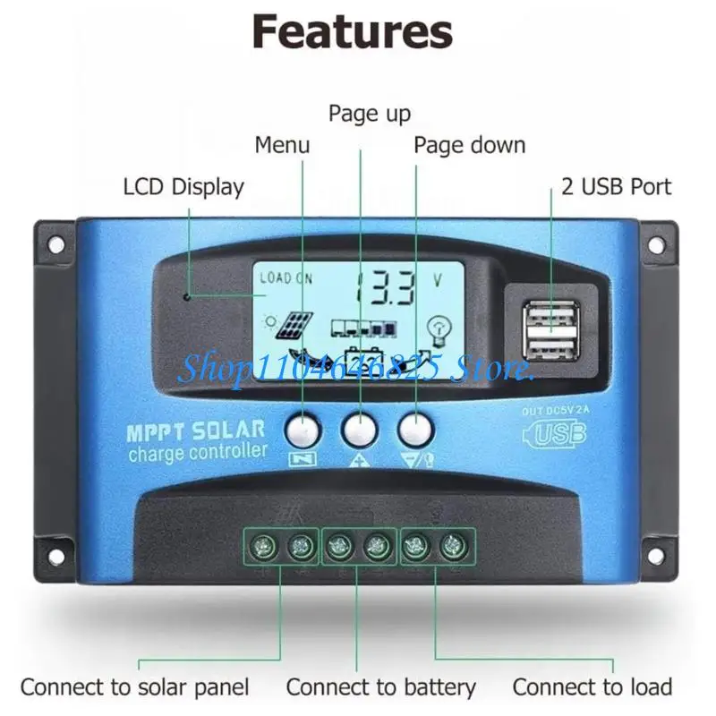 MPPT Solar Panel Regulator 100A Auto Solar Battery Regulator