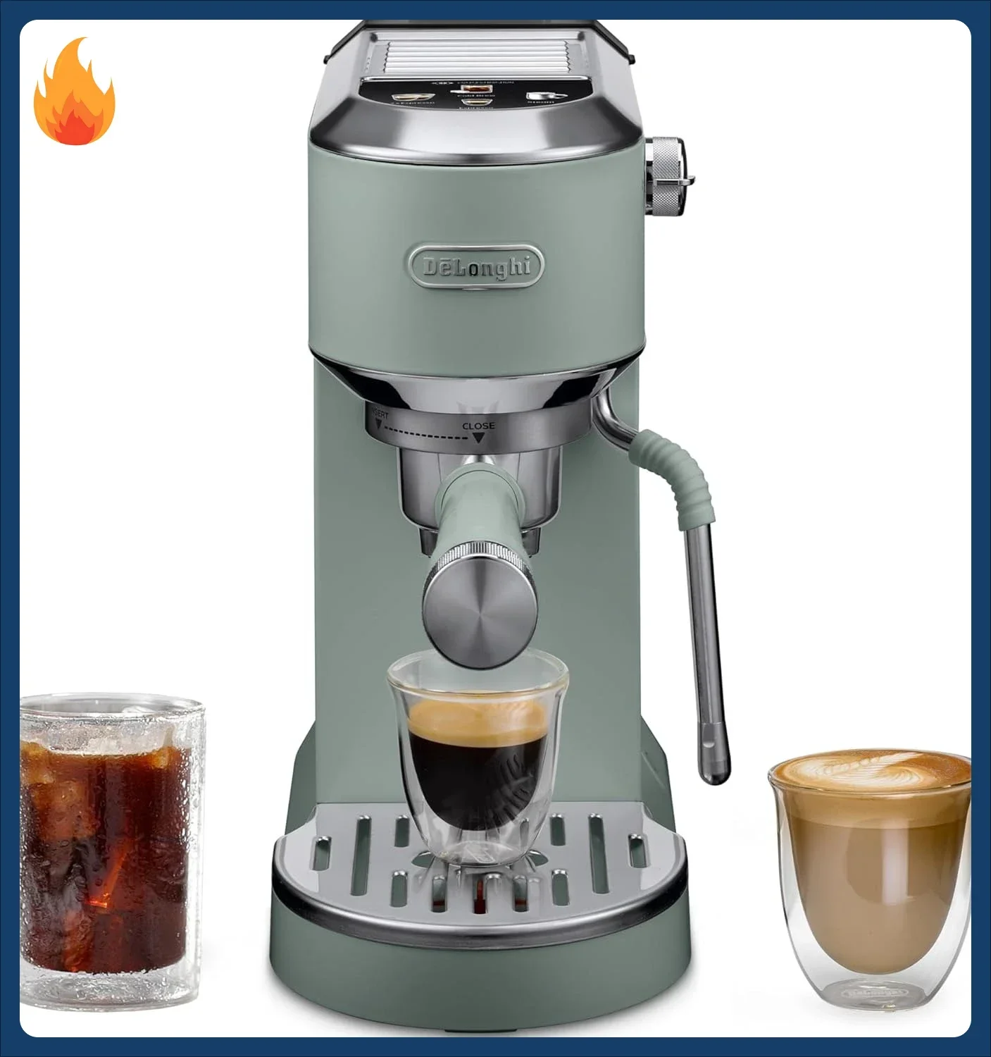 ¡Precio con descuento! Cafetera Compacta Dedica Duo - Cafetera de Infusión en Frío con Vaporizador de Leche - para Espresso, Café Caliente y Helado