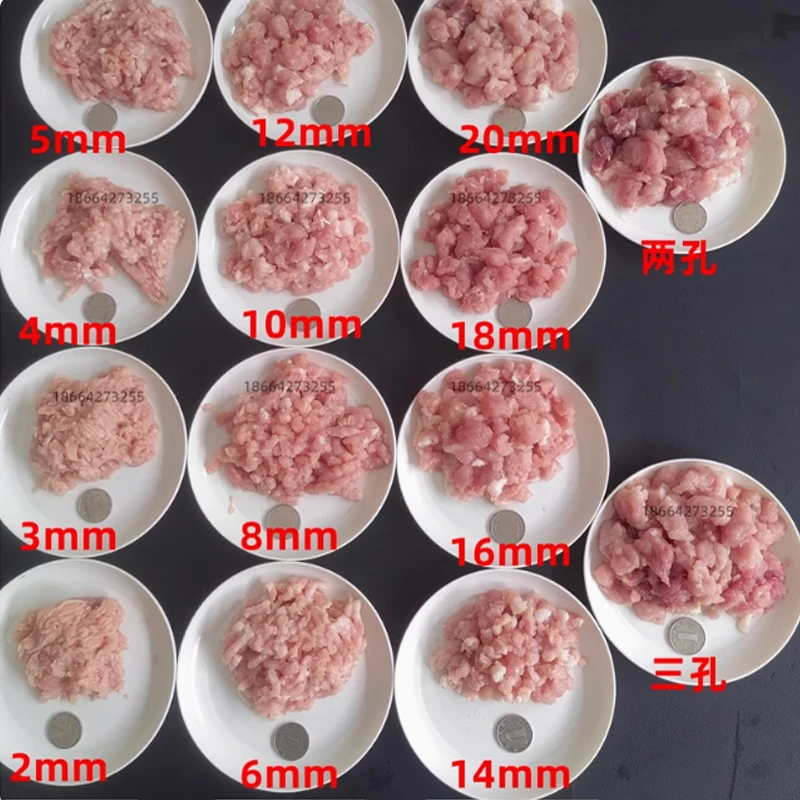 الفولاذ المقاوم للصدأ نوع 42 مفرمة اللحم شفرة الفولاذ المقاوم للصدأ سكين دائري عبر سكين رئيس فتحة لوحة صر الملحقات