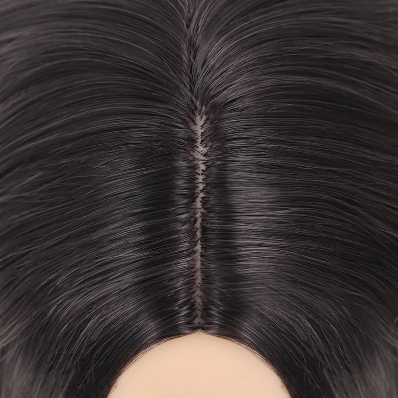 

Горячая распродажа, окрашенный сверху, длинный вьющийся синтетический парик с пробором