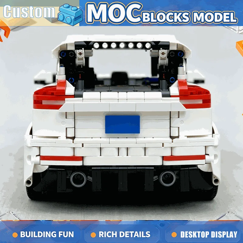 2991PCS 1 10 Scale Remote Control Rally Sports Car Build Blocks Technical Model DIY Assembly Toy Creative Display Birthday Gift
