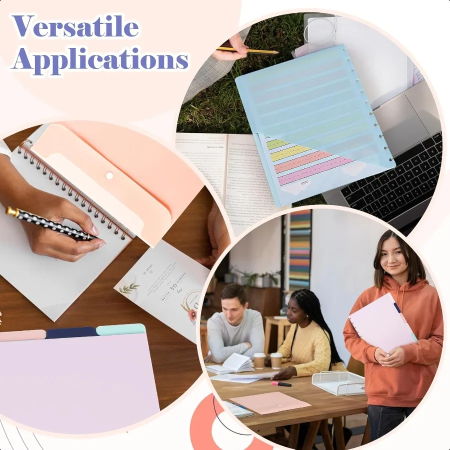 4 stili 11 pezzi formato lettera divisori tascabili discbound inserti tascabili 11 inserti tascabili disco copertura discbound notebook Acco