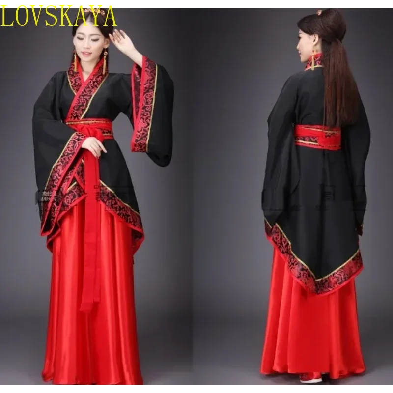 Hanfu Nationalen Chinesischen Tanz Kostüm Männer Alte Cosplay Traditionelle Chinesische Kleidung für Frauen Hanfu Kleidung Dame Bühne Kleid