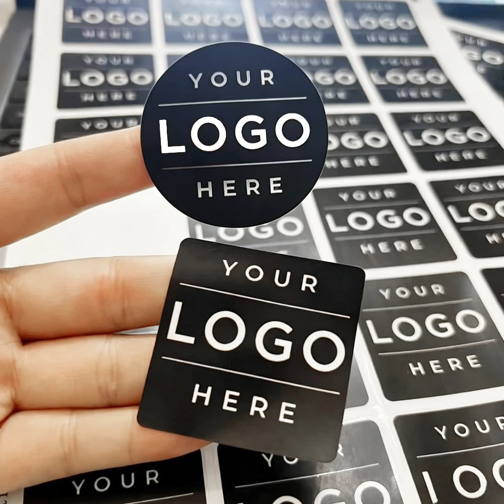 DIY Round Sticker Custom Seal Sticker Personality Logo Multiple Wedding Birthday Personalized Logo White Rectangle Waterproof