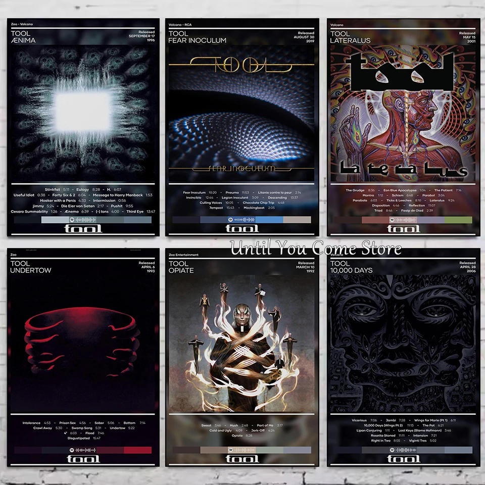 Tool Band Rock Music Poster Printing Canvas Painting Living Room and Bedroom Walls Home Modern Decoration Frameless Painting