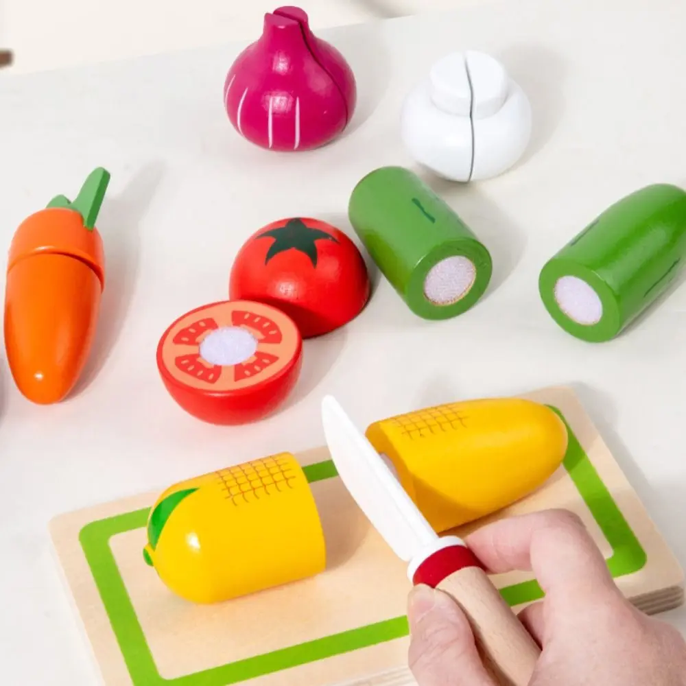 Simulação de sushi de madeira resistente, conjunto educacional de comida estilo japonês, durável, interativo, jogo de comida