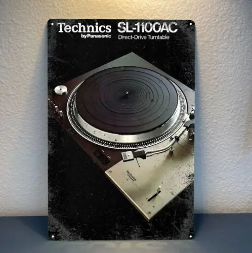 Technics Sl-1100ac Turntable Vintage Stereo Hi-Fi Metal Poster -20x30cm Sign sign sign