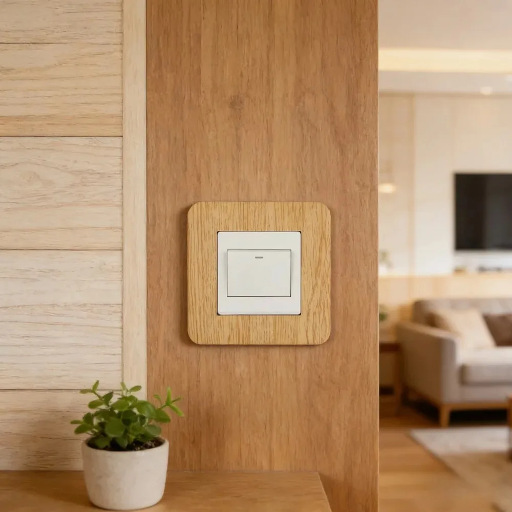 Resin Light Switch Sticker Anti-Dirty Dustproof Acrylic Wall Decor Solid Color Design No Punch Installation Switch Border Trim