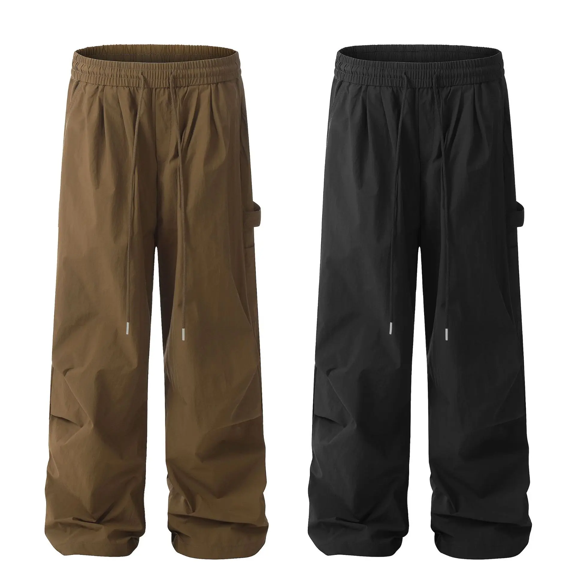 OR FL Women's American Baggy Wide Leg Pink Cargo Trousers Trendy Brand Pull Rope Tuck in Your Waist Outdoor Paratrooper Pants