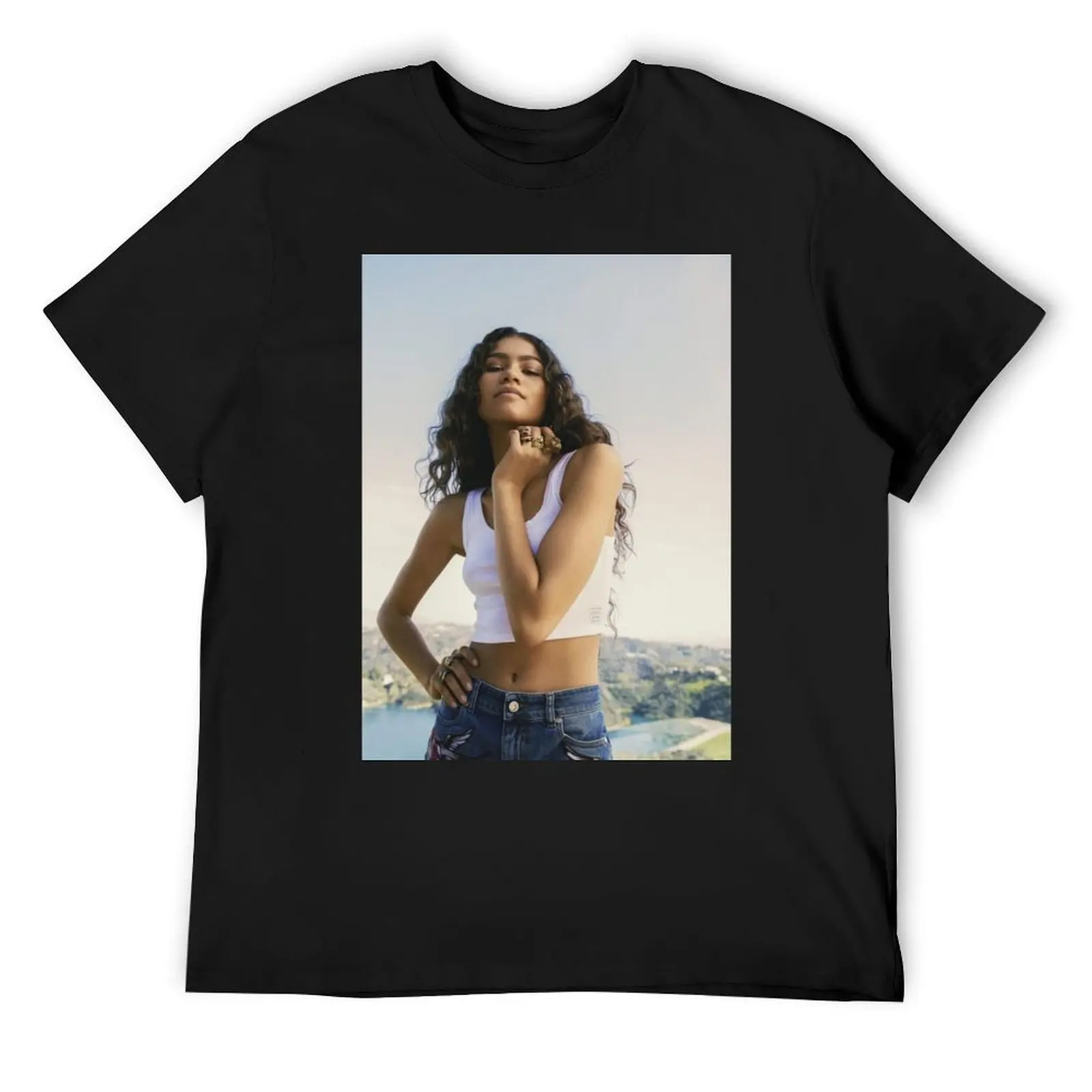 

Zendaya T-Shirt fashion shirts sweat cotton man t-shirts boys whites t shirts for men pack