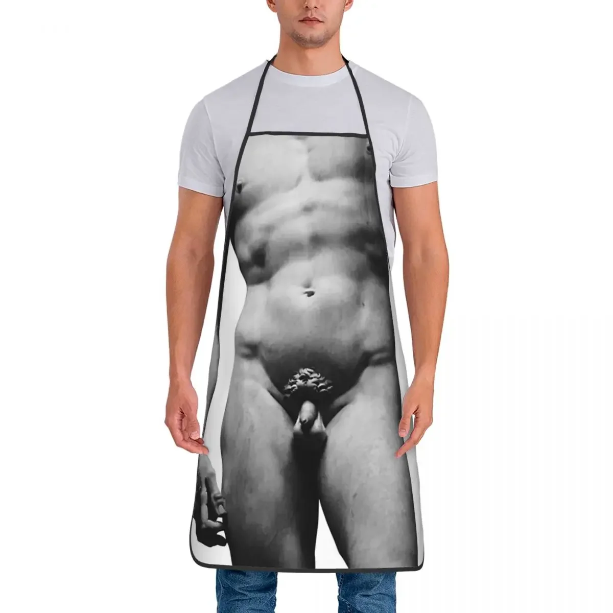 David Sculpture Aprons Chef Cooking Baking Tablier Waterproof Bib Kitchen Cleaning Pinafore for Women Men Painting