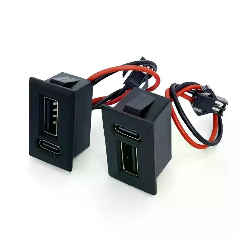 

USB-гнездо типа C, двухслойная розетка, розетка для зарядки лампы, розетка для телефона с кабельным разъемом