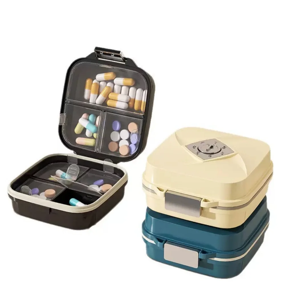 Portable medicine box, travel with you for seven days a week, medicine box, pill box, double-layer seven grid moisture-proof