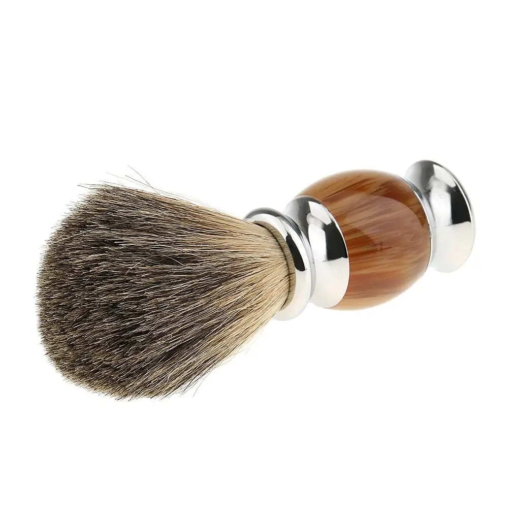 Brocha de afeitar duradera para salón, herramienta de cepillo de afeitar con mango largo para hombre