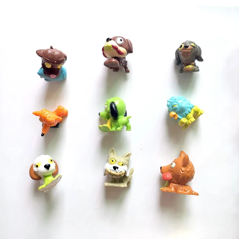 Group Trash Dog Garbege Animal, Evil Bird, Rabbit Figure, Grossery, Rotten Bin, Monster Model, Collection Toy, peuv, Adult, 8Pcs