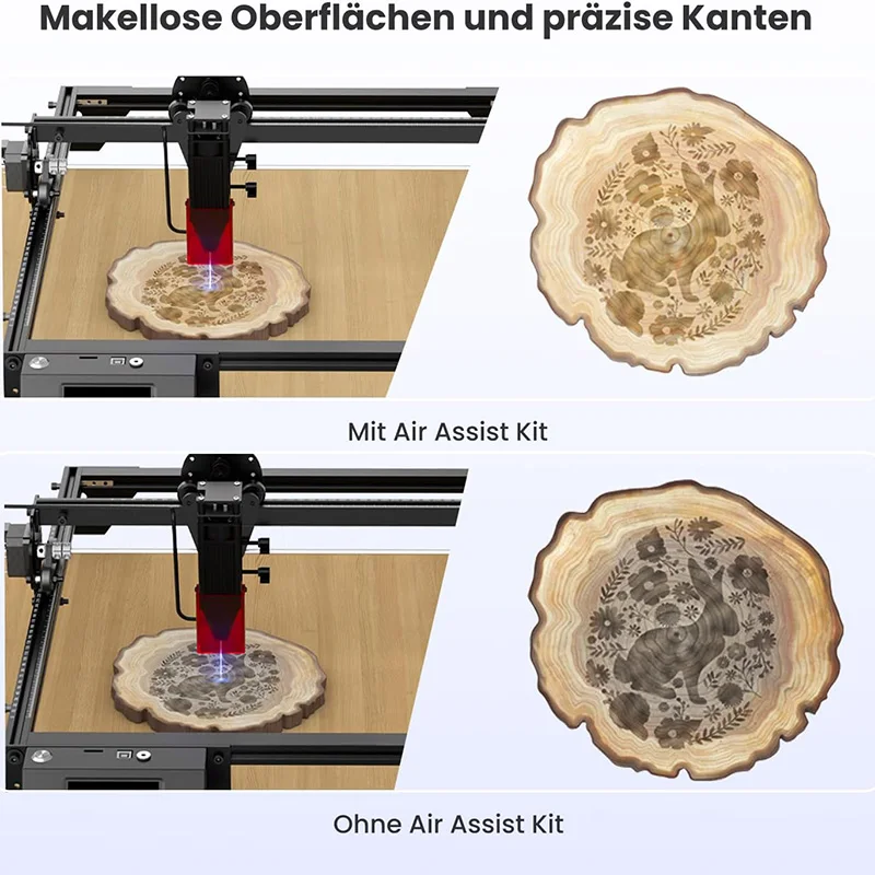 Luftunterstützte Pumpe, 54 l/min, Luftkompressor mit einstellbarer Geschwindigkeit und geringem Geräuschpegel für CNC-Gravier- und Schneidemaschinen, reduziert Rauchentwicklung. – Detail 2