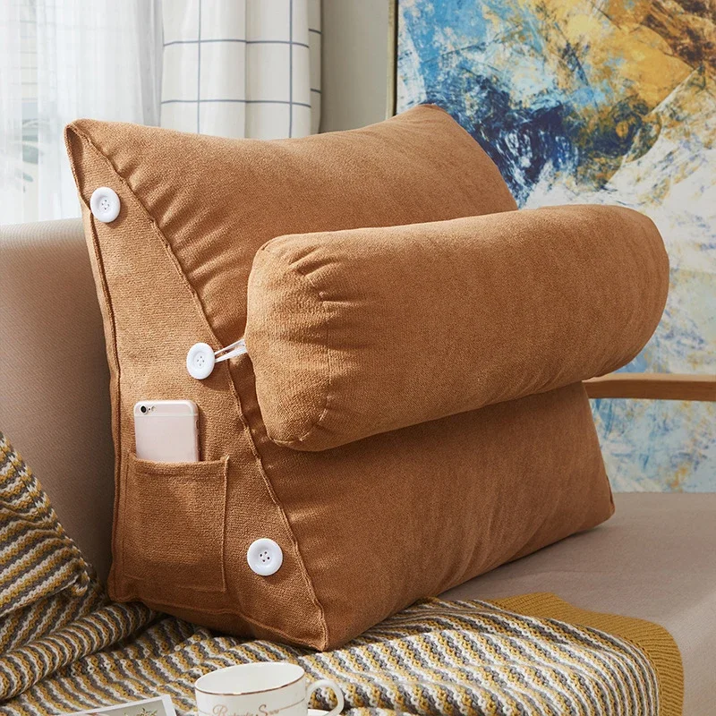 Letto cuscino triangolare sedia comodino sedia lombare schienale lettino sedia da ufficio pigra lettura soggiorno cuscino decorazioni per la casa