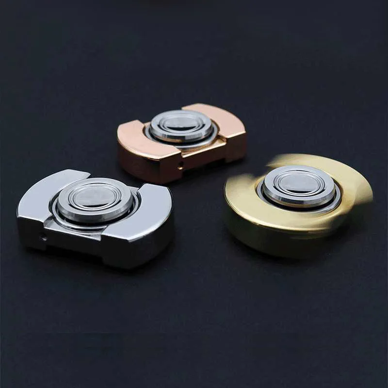 Pocket Stainless Steel Fidget Spinner for Adults Teens Kids EDC Gadgets ADHD Anxiety Stress Relief Toys Exquisite Gifts