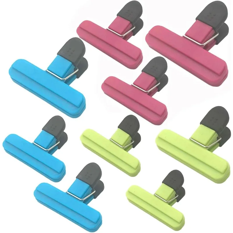 9Pack Large Chip Bag Clips - Assorted Sizes Food Bag Clips Plastic Heavy Seal Grip