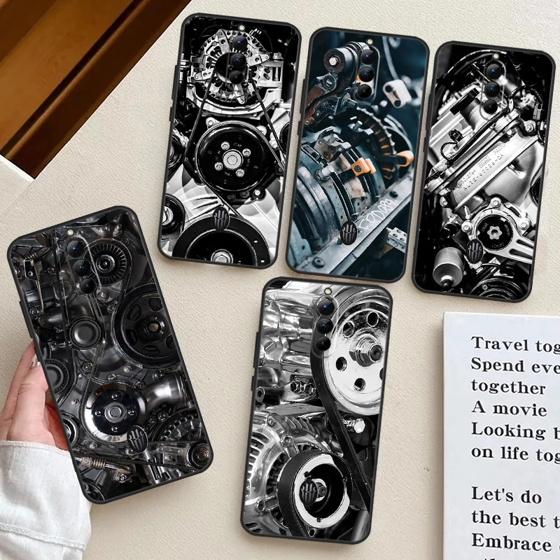 Mechanical Engines Phone Case For ZTE Nubia Red Magic 8 8S 9 Pro Plus RedMagic 6 7 6S 7S Pro 5S 5G 6R Coque