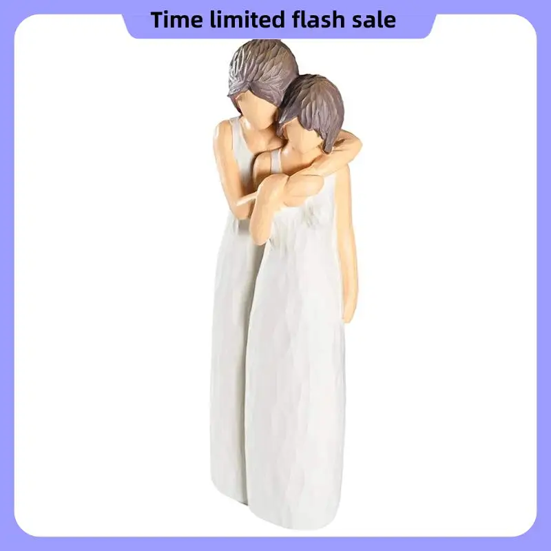 

A40T Mother Daughter Hugging Figurine Statues Resin Mother Daughter Gifts, Home Bedroom Decor