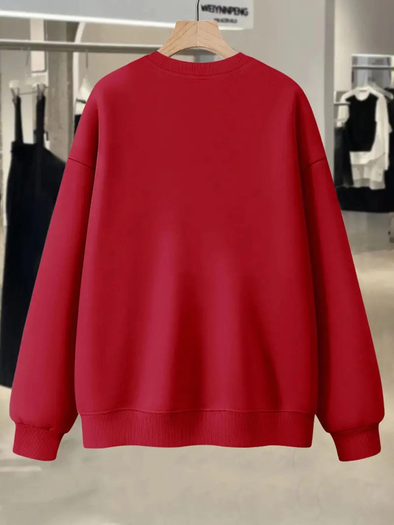 Nieuw Een sweatshirt met capuchon en lange mouwen voor dames Losse versie met geometrisch patroon voor herfst en winter voor vrijetijdsactiviteiten