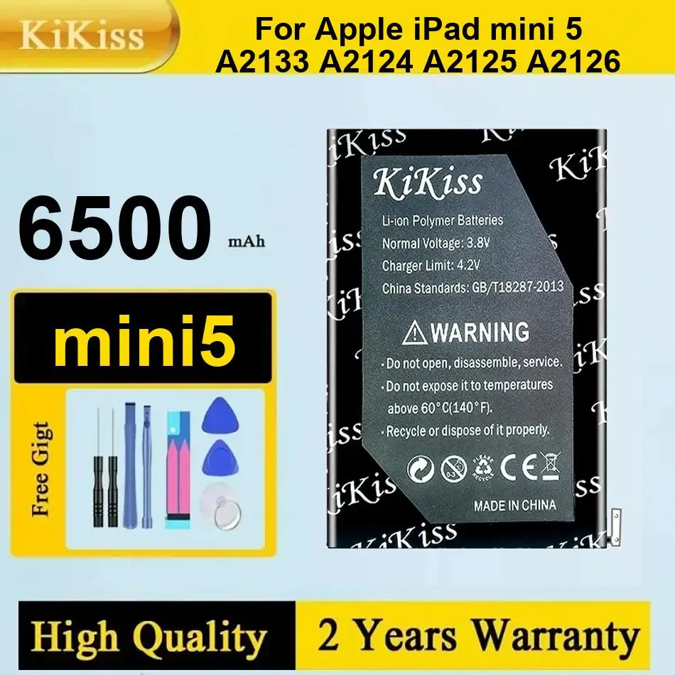 Batterie de tablette Mini5 6500Mah pour Apple Ipad Mini 5 A2133 A2124 A2125 A2126, remplacement Durable