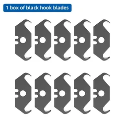 10pcs Utility Hook Blades Steel Razor Blades Safety Horn Knife Blades for Cutting Carpets,Wallpaper,Roofing Materials