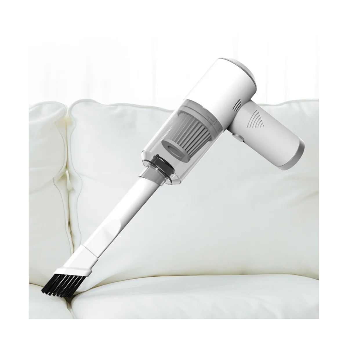 120W 5000Pa Mini aspirador de mano para coche DC3.7V Aspirador portátil para coche con doble eliminador de ácaros inalámbrico Verde