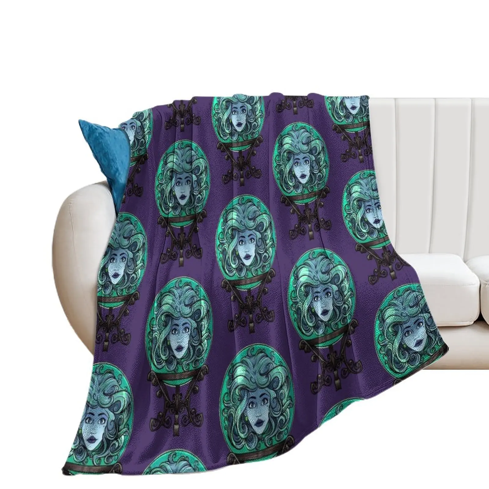 Madame Leota, no background Throw Blanket funny gift cosplay anime Blankets