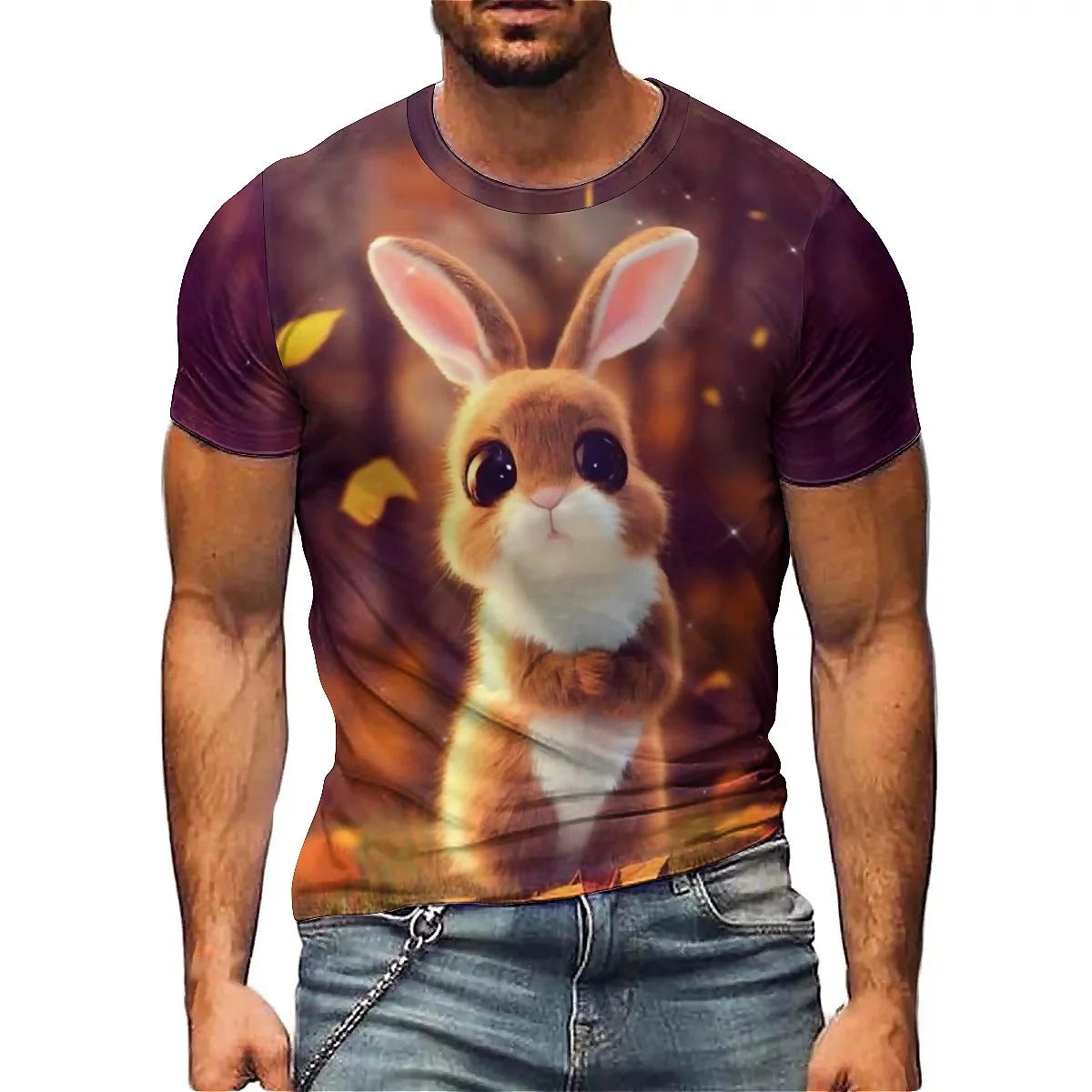 Summer Beach Comfortable Men's 3D Printed Short-Sleeve T-Shirt - 3D Relaxed Fit Top