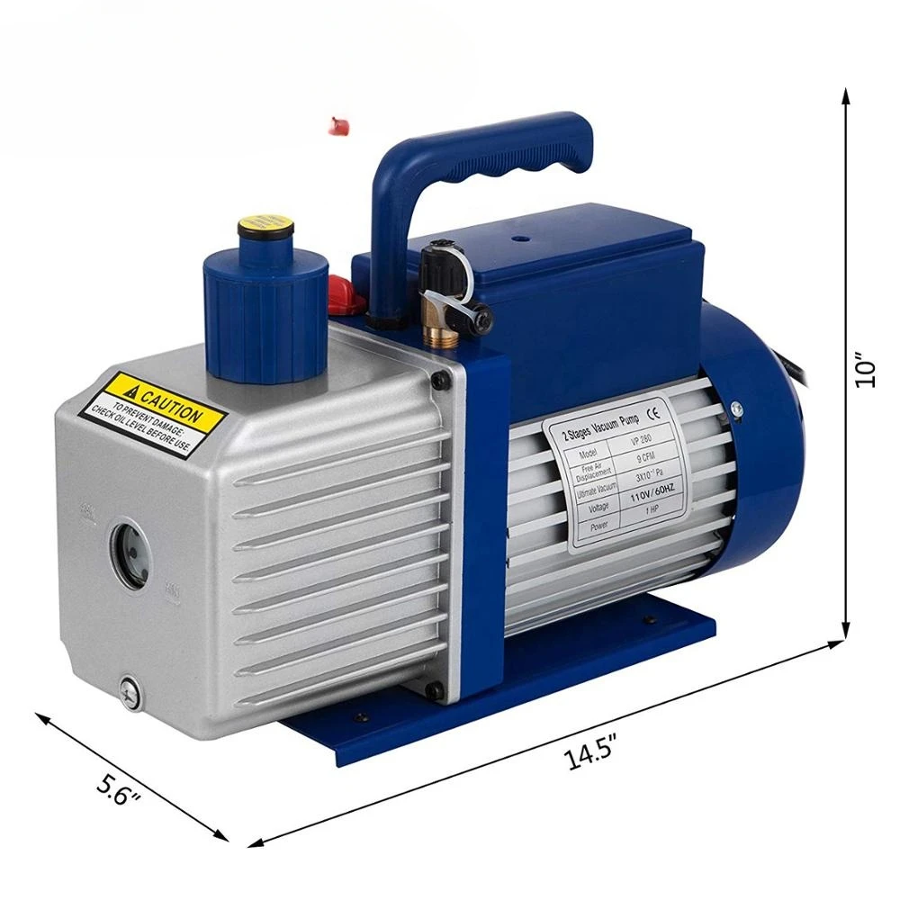 For 9CFM AC R32 R410A Refrigerant Dual Stage HVAC Vacuum Pump Air Conditioner pumps manufacturer