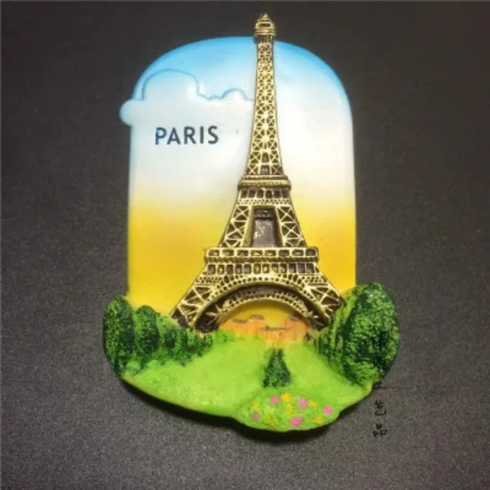 3D Resin Fridge Magnet Eiffel Tower Paris France Tourist Souvenirs Refrigerator Magnetic Sticker