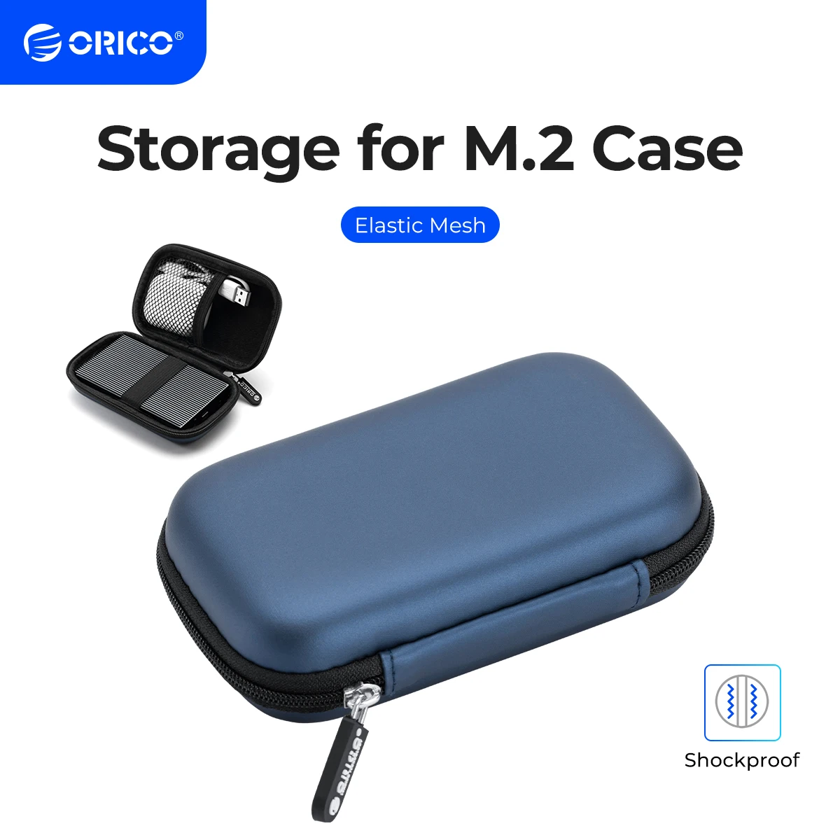 ORICO-Portátil M.2 SSD Hard Drive Case, Saco De Proteção De Armazenamento, M2 SSD, Csae Fone De Ouvido, Data Line, USB Flash Drive, PSSD