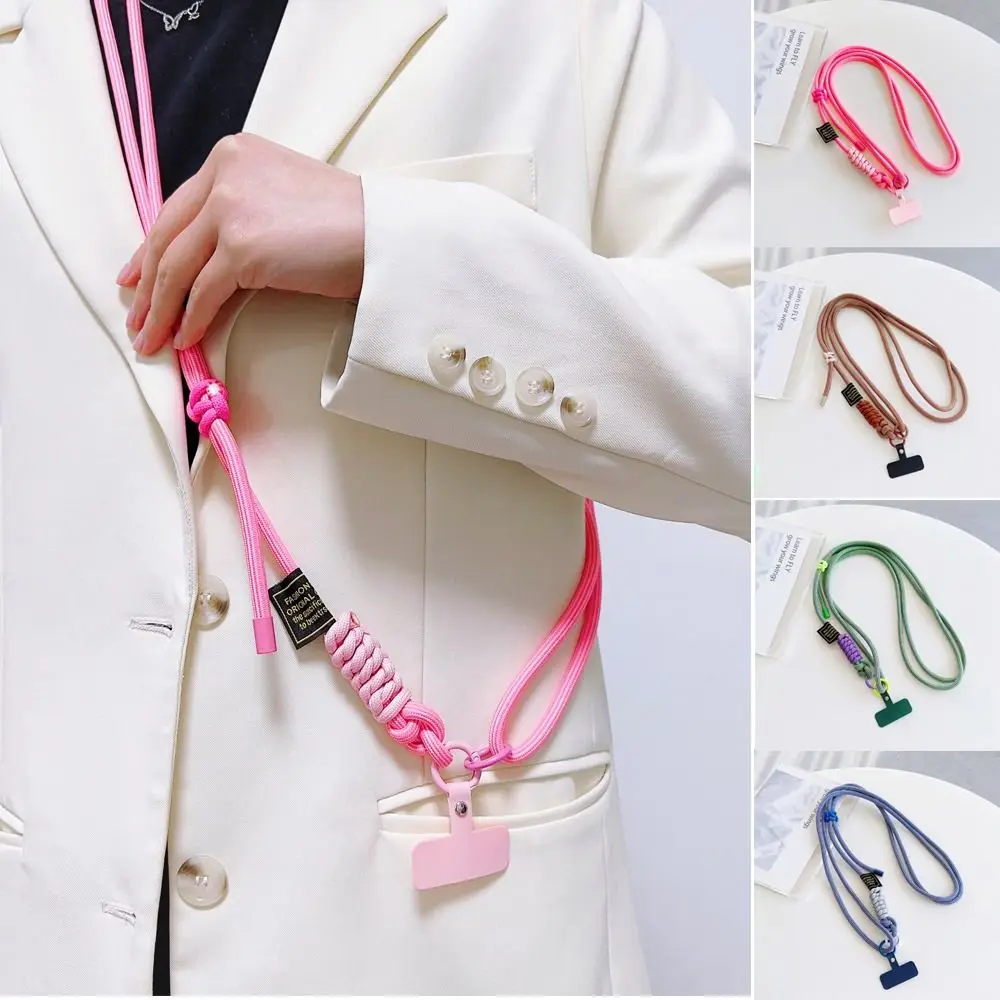 الفاخرة قابل للتعديل مضفر الهاتف سلسلة مفاتيح قصيرة الحلي جراب هاتف شنق حبل السلامة ضد التعادل حبل ملحقات الهاتف #5