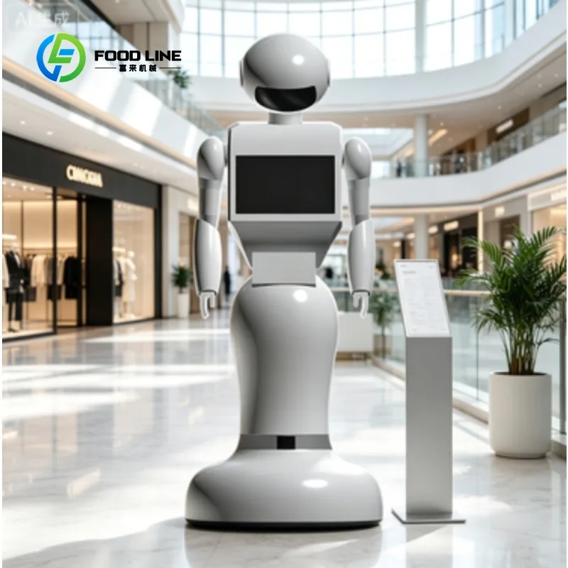 Custom Intelligent Service Robot, Voice Dialogue Reception & Food Delivery Commercial Robot for Restaurant