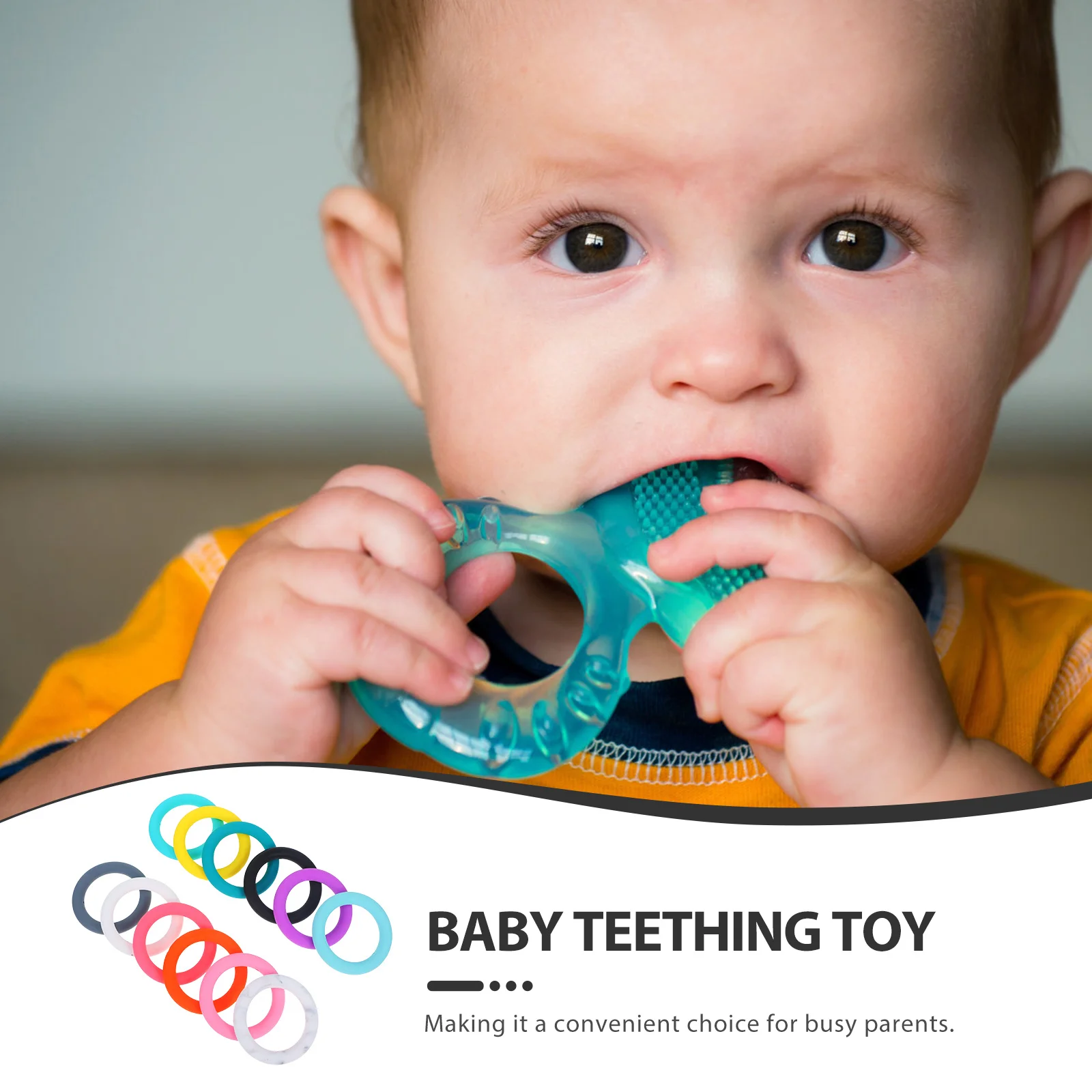 

12Pcs Silicone O Rings for Keychain Multi-Use Colored Round Bead Decoration Loop Silicone Rings DIY Supplies Ring for Keychain