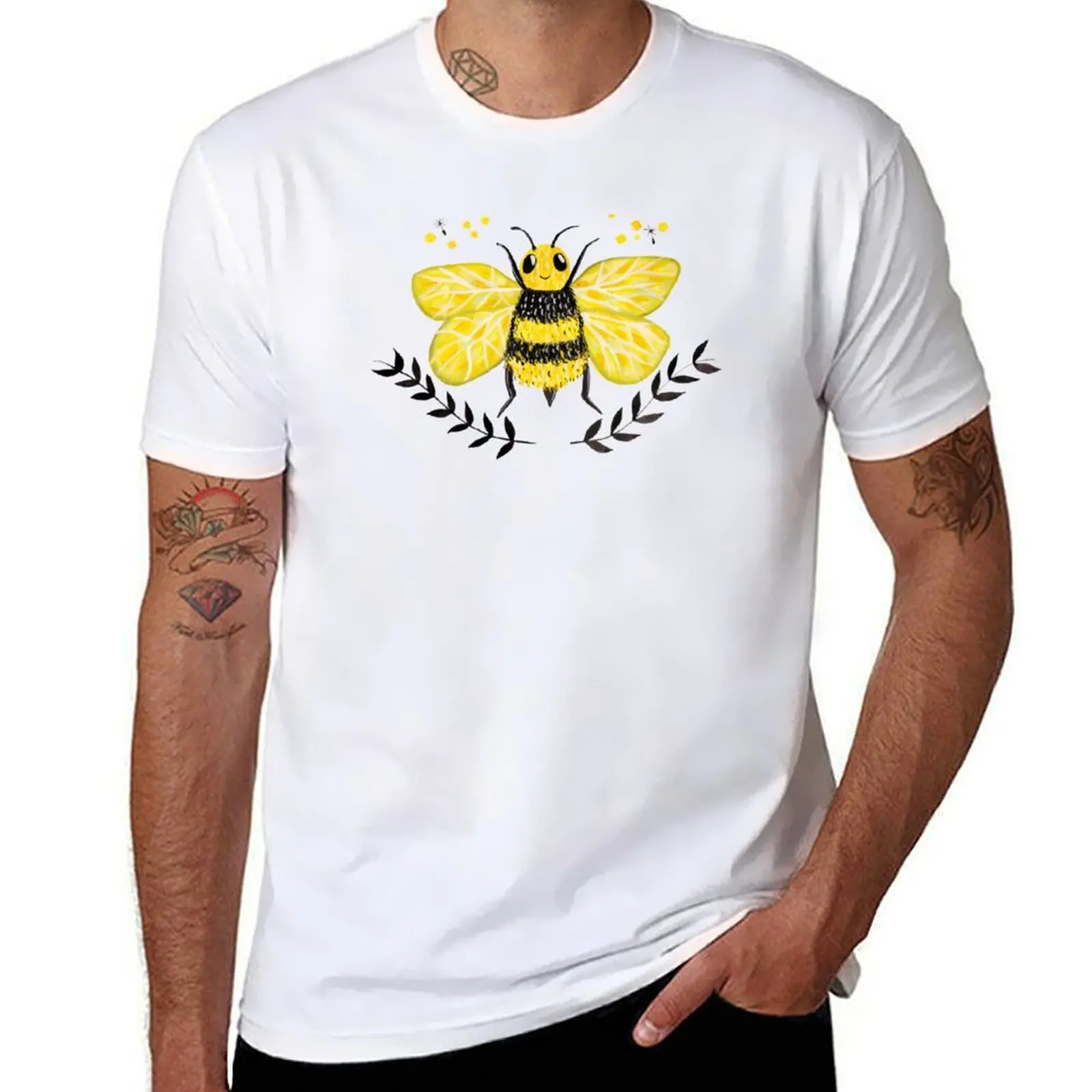 

Wattle it Bee T-Shirt t shirts for man slim fit black cotton t-shirt plain for man package T-Shirt