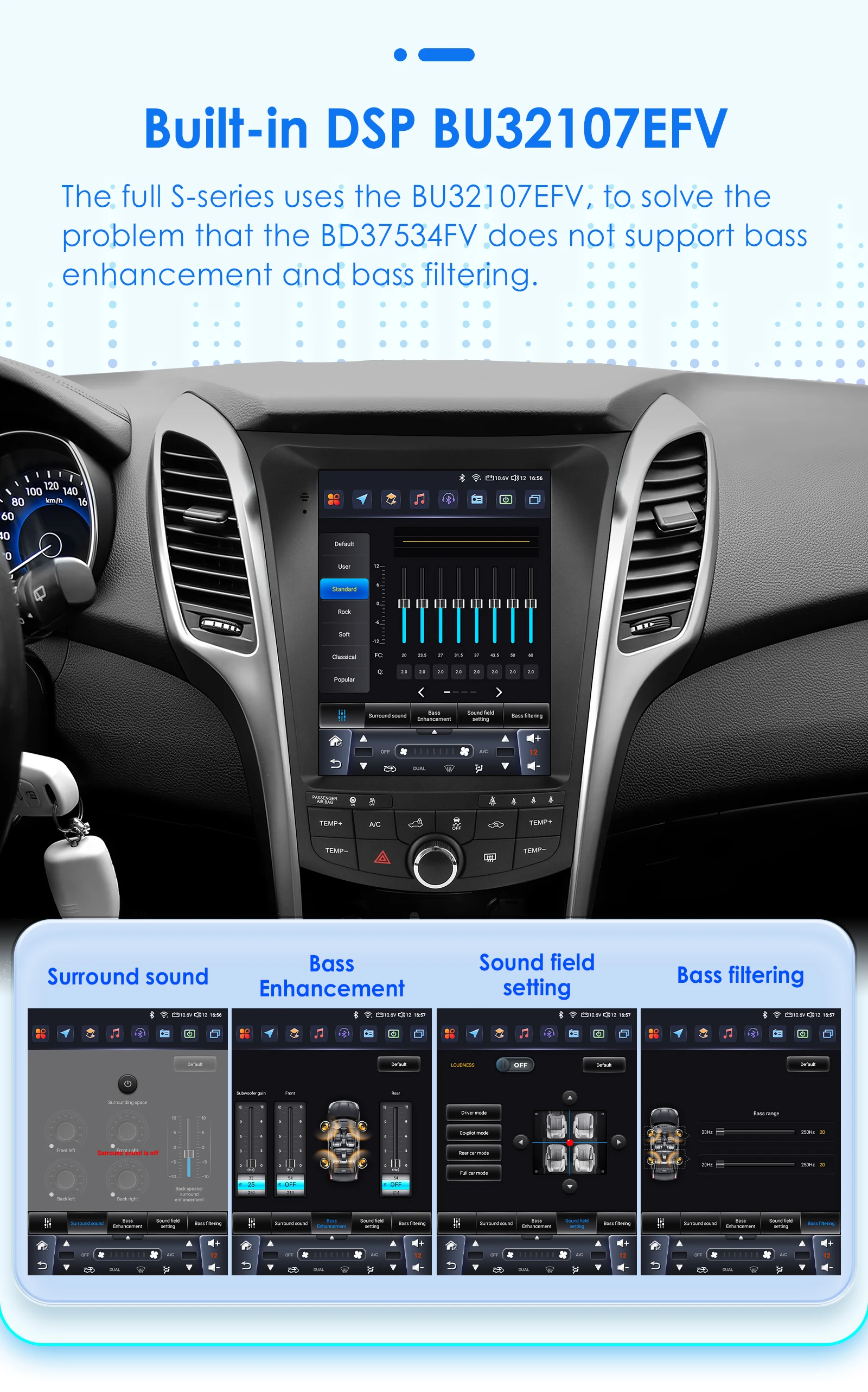 Hizpo 8Core WIFI Android14 Autoradio für Hyundai I30 Elantra GT 2011–2017 9,7 Zoll Multimedia Video Player Autoradio Carplay GPS – Detail 13